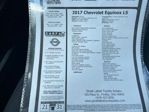 Used 2017 Chevrolet Equinox LS FWD image 27