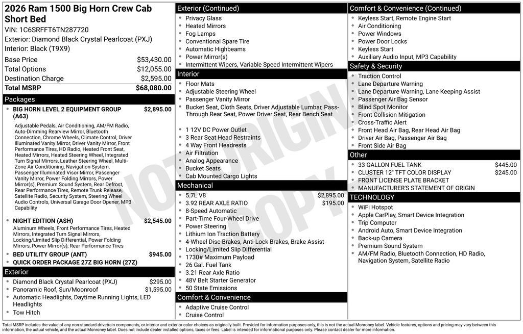 New 2026 RAM 1500 Big Horn AWD/4WD image 10