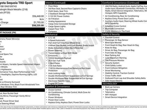 Used 2022 Toyota Sequoia TRD Sport AWD/4WD image 25