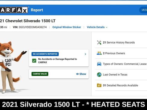Used 2021 Chevrolet Silverado 1500 LT w/ Safety Package AWD/4WD image 9
