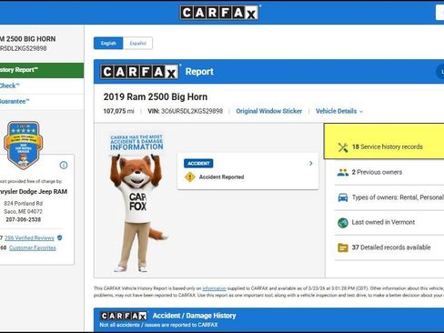 Used 2019 RAM 2500 Big Horn image 13