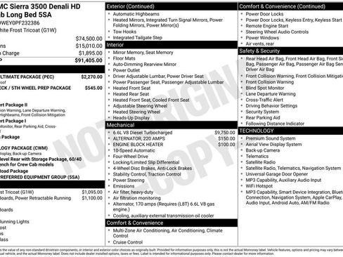 Used 2023 GMC Sierra 3500 Denali w/ Denali Ultimate Package AWD/4WD image 16