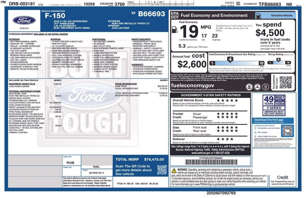 New 2026 Ford F150 King Ranch w/ Equipment Group 601A High AWD/4WD image 23