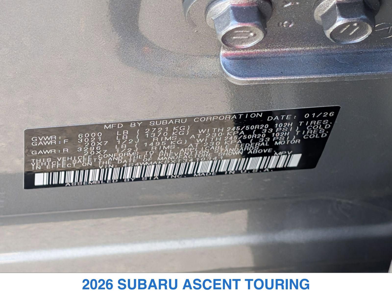 New 2026 Subaru Ascent Touring AWD/4WD image 33