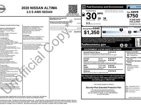 Used 2020 Nissan Altima 2.5 S AWD/4WD image 3