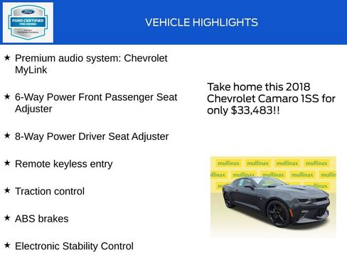 Used 2018 Chevrolet Camaro SS RWD image 18