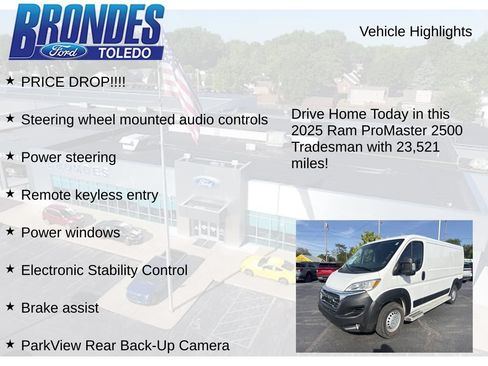 Used 2025 RAM ProMaster 2500 w/ U-Haul Equipment Group FWD image 5