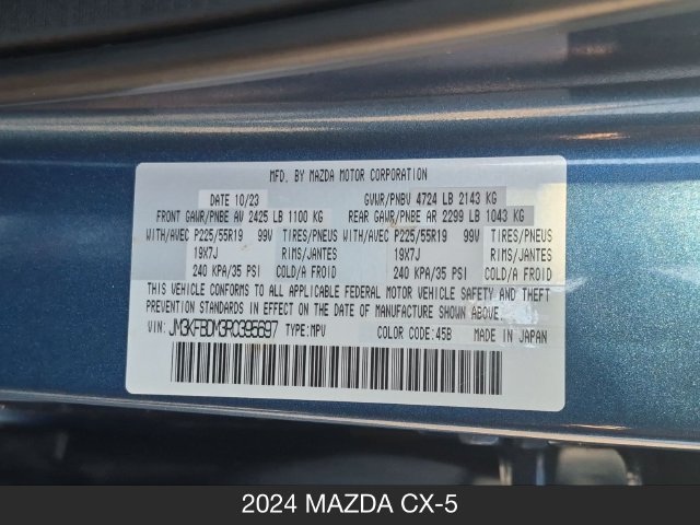 Certified 2024 MAZDA CX-5 AWD 2.5 S w/ Premium Package image 26