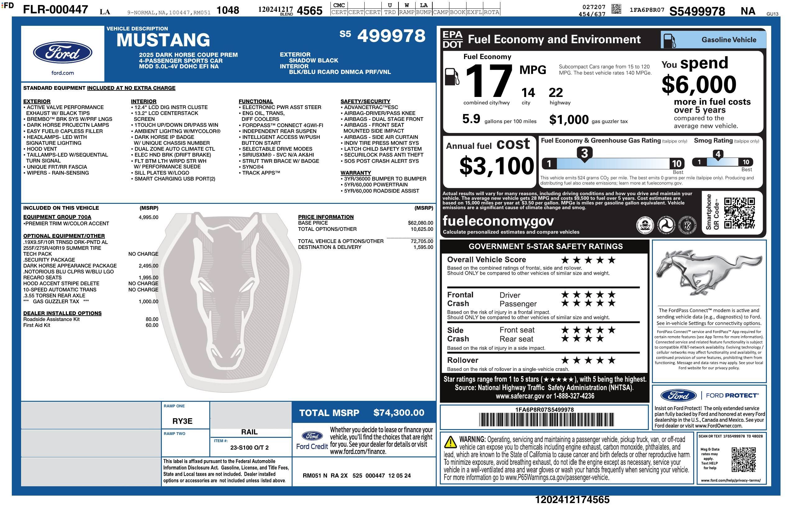 Used 2025 Ford Mustang Dark Horse RWD image 3