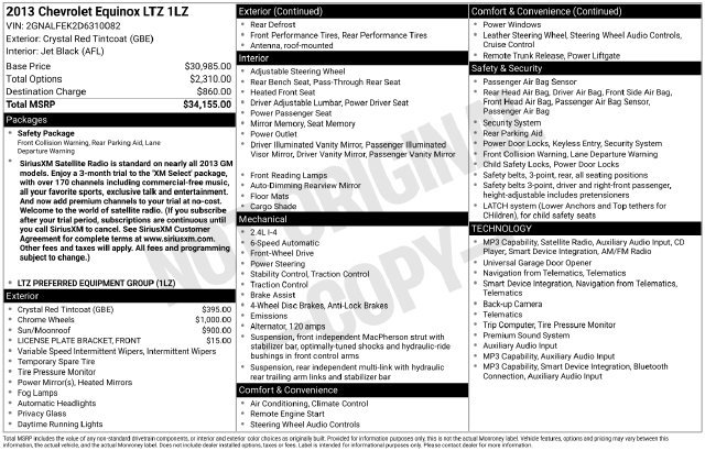 Used 2013 Chevrolet Equinox LTZ FWD image 14
