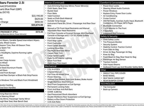 Used 2015 Subaru Forester 2.5i w/ Popular Package #1 image 33