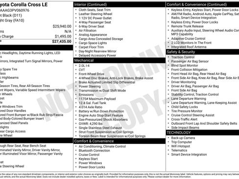 Certified 2023 Toyota Corolla Cross LE FWD image 33