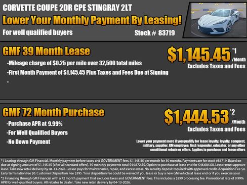 New 2026 Chevrolet Corvette Stingray Preferred Cpe w/ 2LT image 2