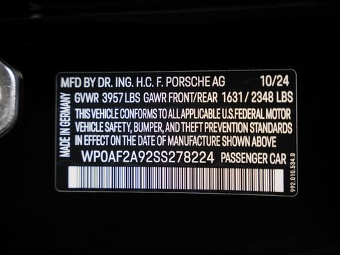 Used 2025 Porsche 911 GT3 RS w/ Weissach Package RWD image 52