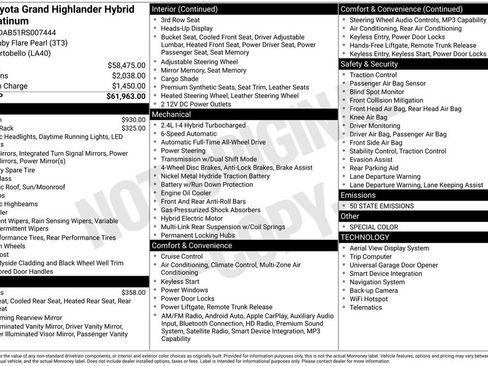 Used 2024 Toyota Grand Highlander AWD Hybrid image 38