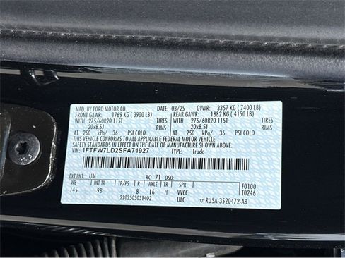 New 2025 Ford F150 Platinum w/ Equipment Group 702A High image 45