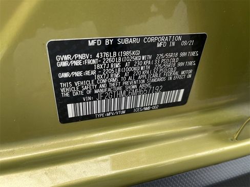 Used 2021 Subaru Crosstrek 2.5i Limited w/ Moonroof Package 1 image 32