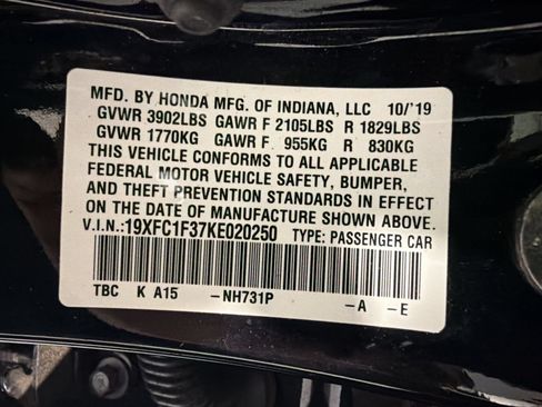 Used 2019 Honda Civic EX image 25