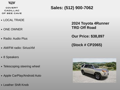 Used 2024 Toyota 4Runner TRD Off-Road AWD/4WD image 6