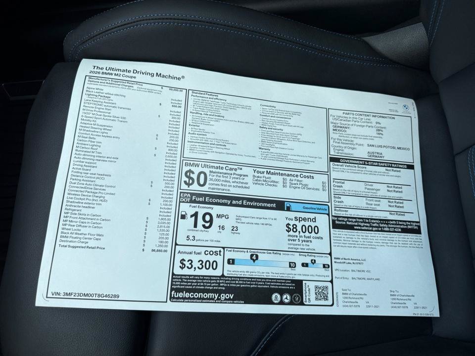 New 2026 BMW M2 w/ Lighting Package RWD image 32