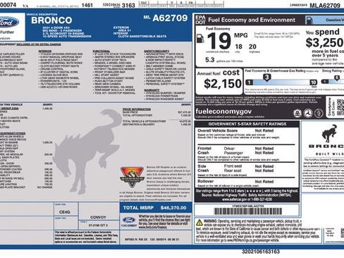 Used 2021 Ford Bronco Big Bend AWD/4WD image 7