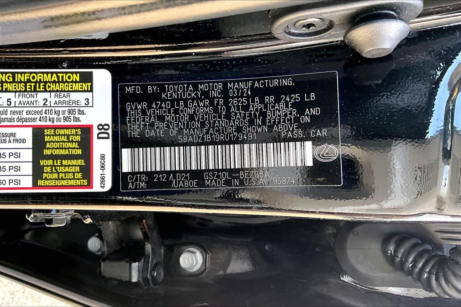 Used 2024 Lexus ES 350 w/ Premium Package FWD image 34