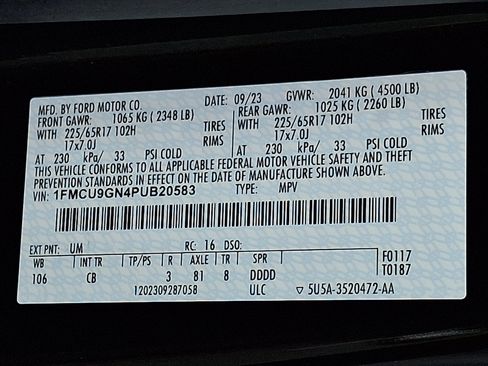 Certified 2023 Ford Escape Active AWD/4WD image 27