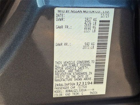 Used 2016 Nissan Altima 2.5 S w/ Power Driver Seat Package image 26