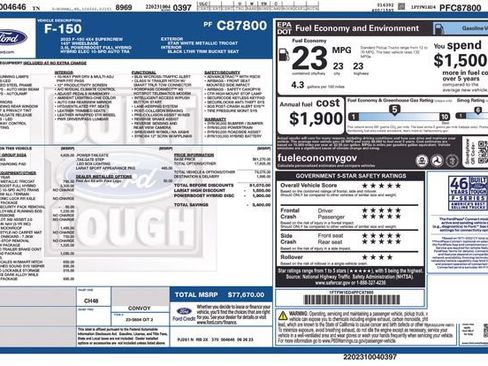 Certified 2023 Ford F150 Lariat w/ Equipment Group 502A High AWD/4WD image 27
