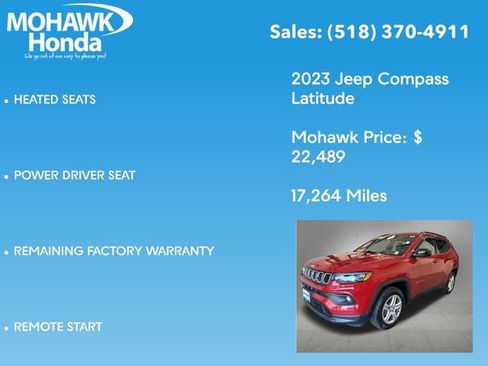 Used 2023 Jeep Compass Latitude w/ Convenience Group AWD/4WD image 14