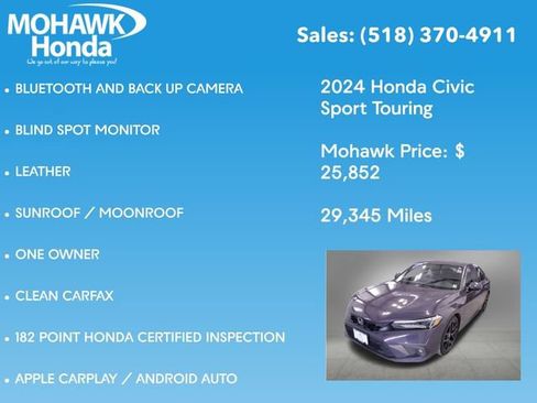 Certified 2024 Honda Civic Sport Touring image 8