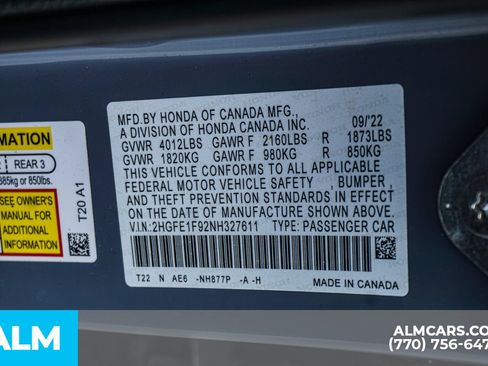 Used 2022 Honda Civic Touring image 61