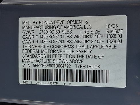 Used 2026 Honda Ridgeline Black Edition image 30