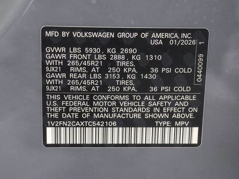 New 2026 Volkswagen Atlas SEL Premium R-Line AWD/4WD image 50