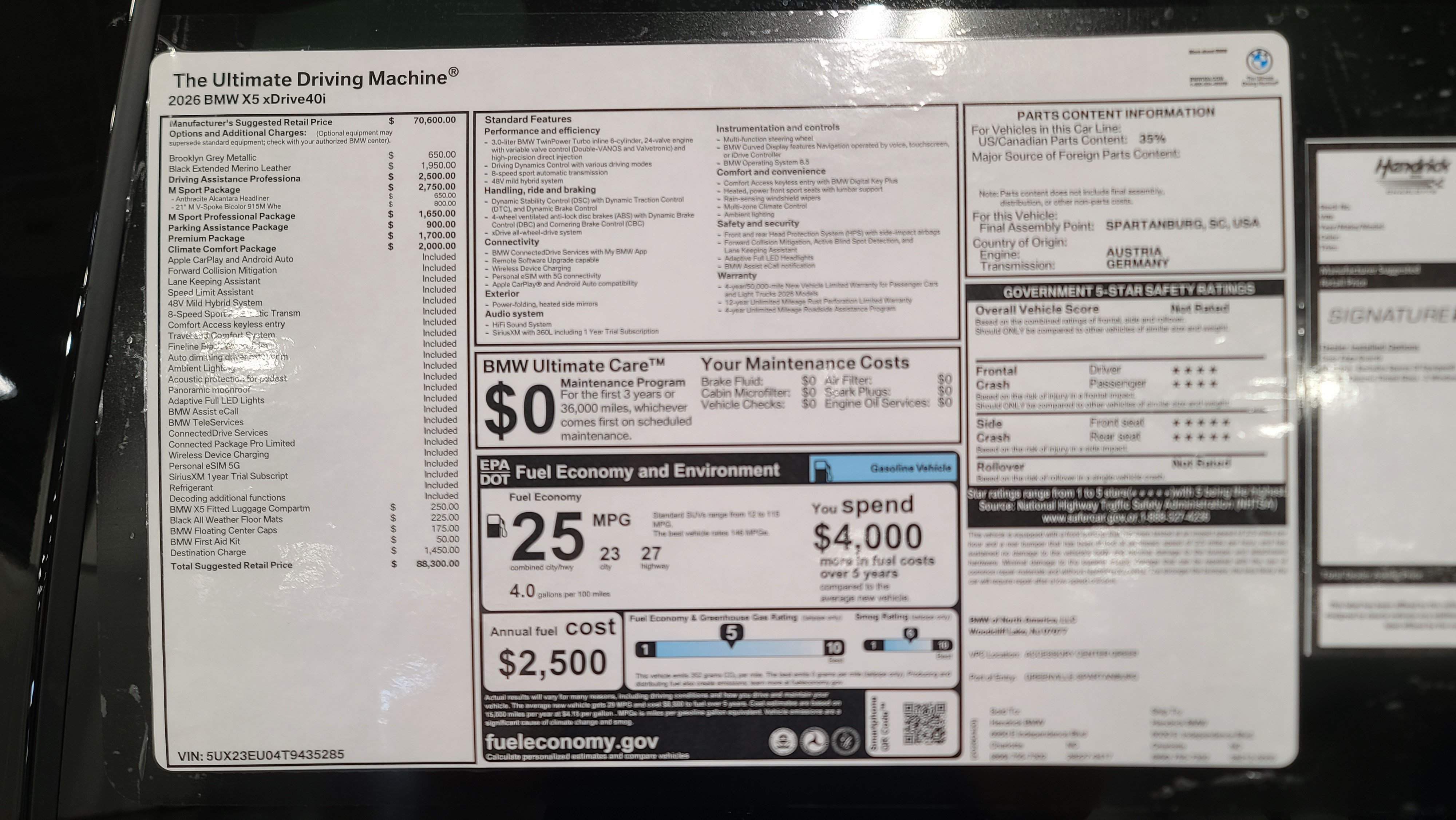Used 2026 BMW X5 xDrive40i w/ M Sport Package AWD/4WD image 31