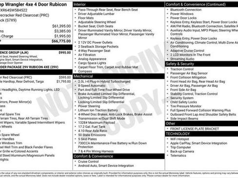 Certified 2025 Jeep Wrangler Unlimited Rubicon 4xe w/ Convenience Group AWD/4WD image 23