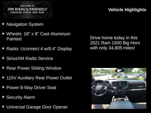 Certified 2021 RAM 1500 Big Horn AWD/4WD image 5