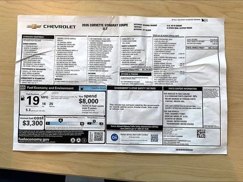 New 2026 Chevrolet Corvette Stingray w/ Z51 Performance Package image 5