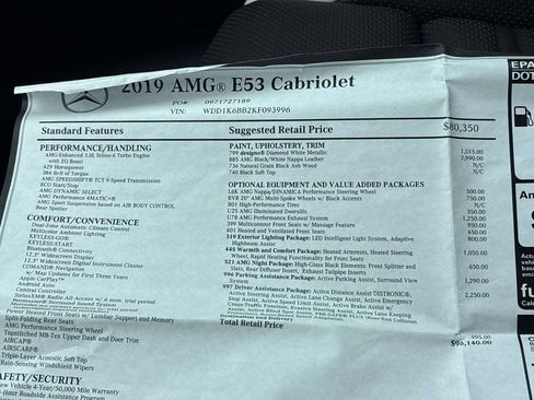 Used 2019 Mercedes-Benz E 53 AMG 4MATIC Cabriolet image 26