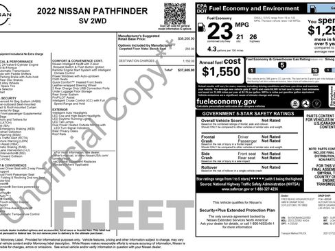 Used 2022 Nissan Pathfinder SV FWD image 2