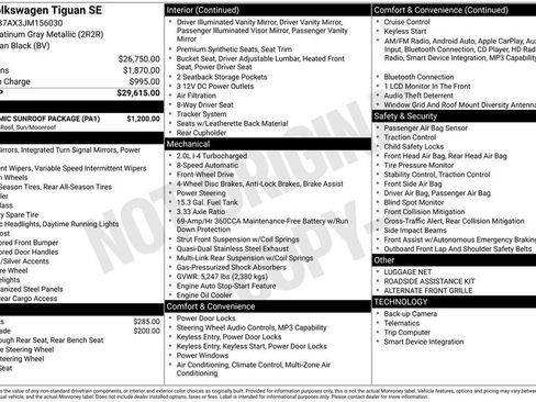 Used 2018 Volkswagen Tiguan SE w/ Panoramic Sunroof Package image 6