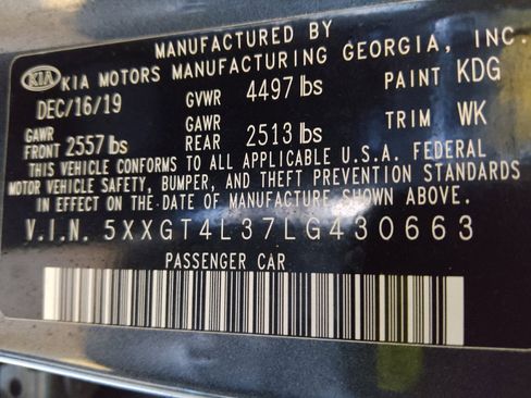 Used 2020 Kia Optima SE w/ Paint Protection Package FWD image 33