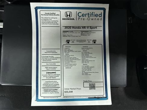 Used 2020 Honda HR-V Sport image 13