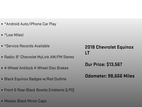 Used 2018 Chevrolet Equinox LT w/ Redline Edition AWD/4WD image 36