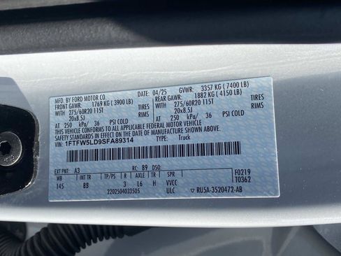 Certified 2025 Ford F150 Lariat w/ Equipment Group 501A Mid AWD/4WD image 22