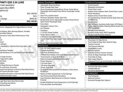 Used 2018 INFINITI Q50 Luxe image 13