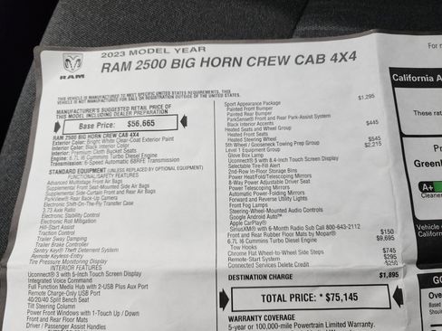 Used 2023 RAM 2500 Big Horn w/ Level 1 Equipment Group image 44