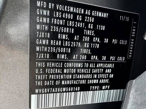 Used 2016 Volkswagen Tiguan SE AWD/4WD image 23