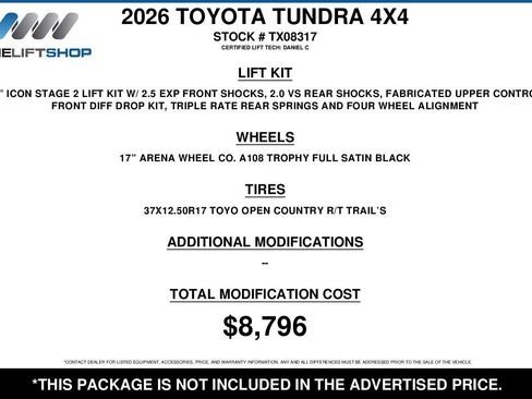 Used 2026 Toyota Tundra Limited w/ Limited PVM Package image 2