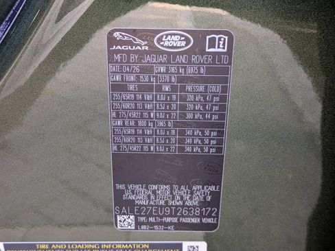 New 2026 Land Rover Defender 110 X-Dynamic SE AWD/4WD image 31